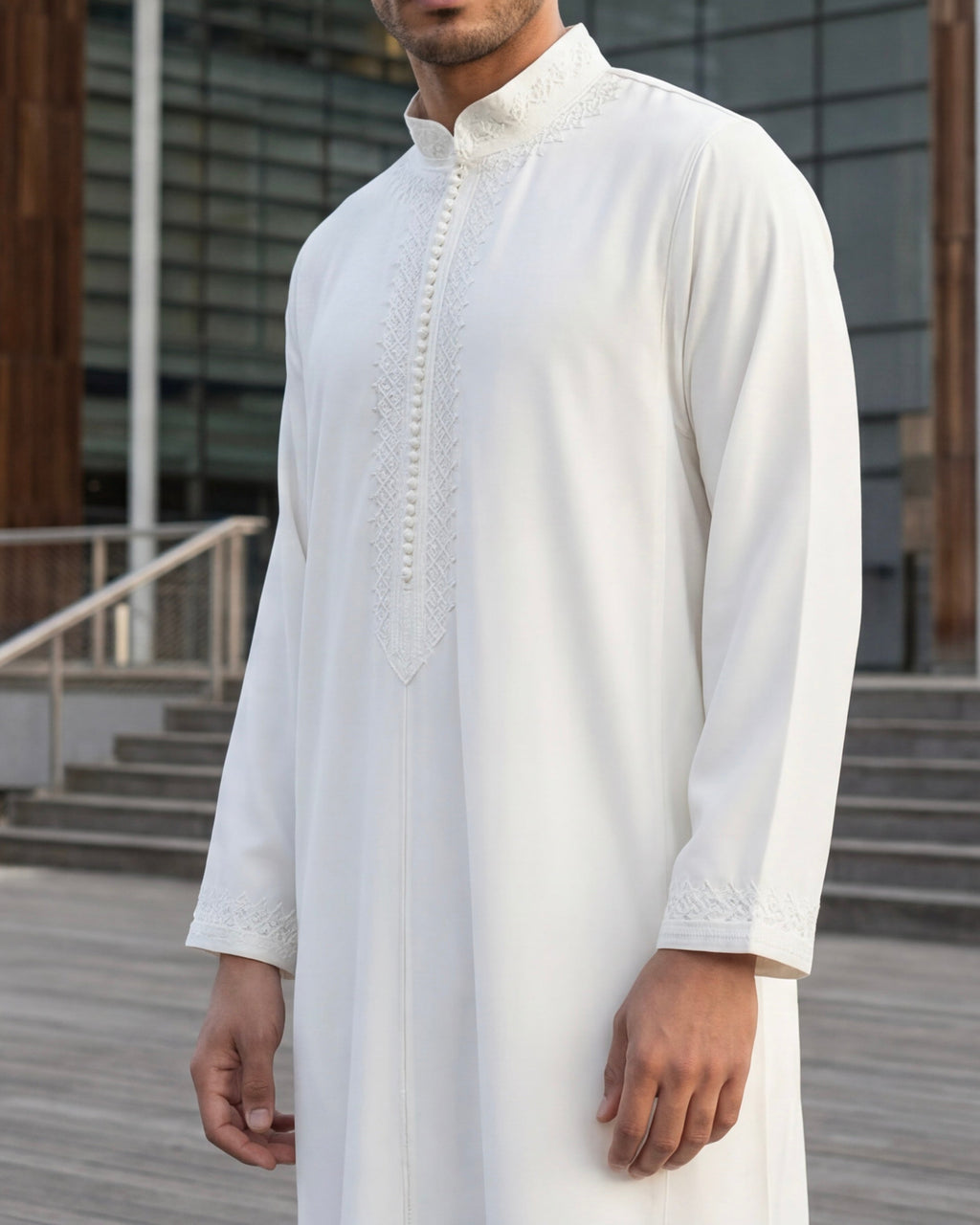 Caftan Younes blanc
