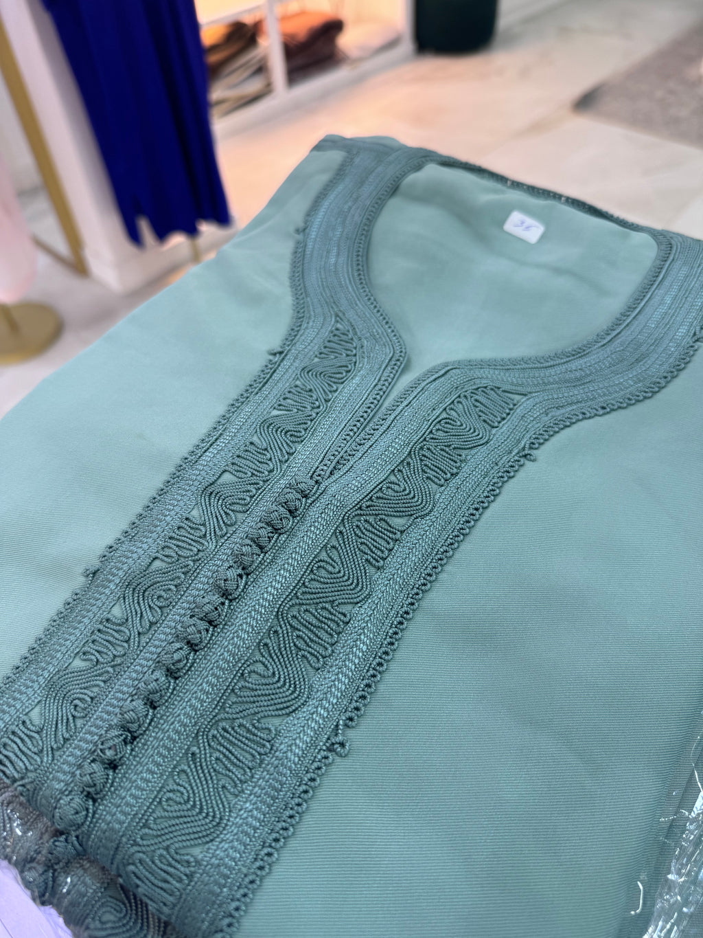 Gandoura Amir bleu givré