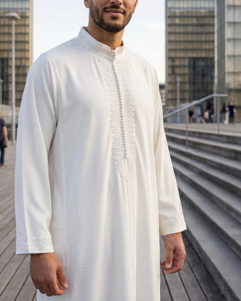 Caftan Younes blanc