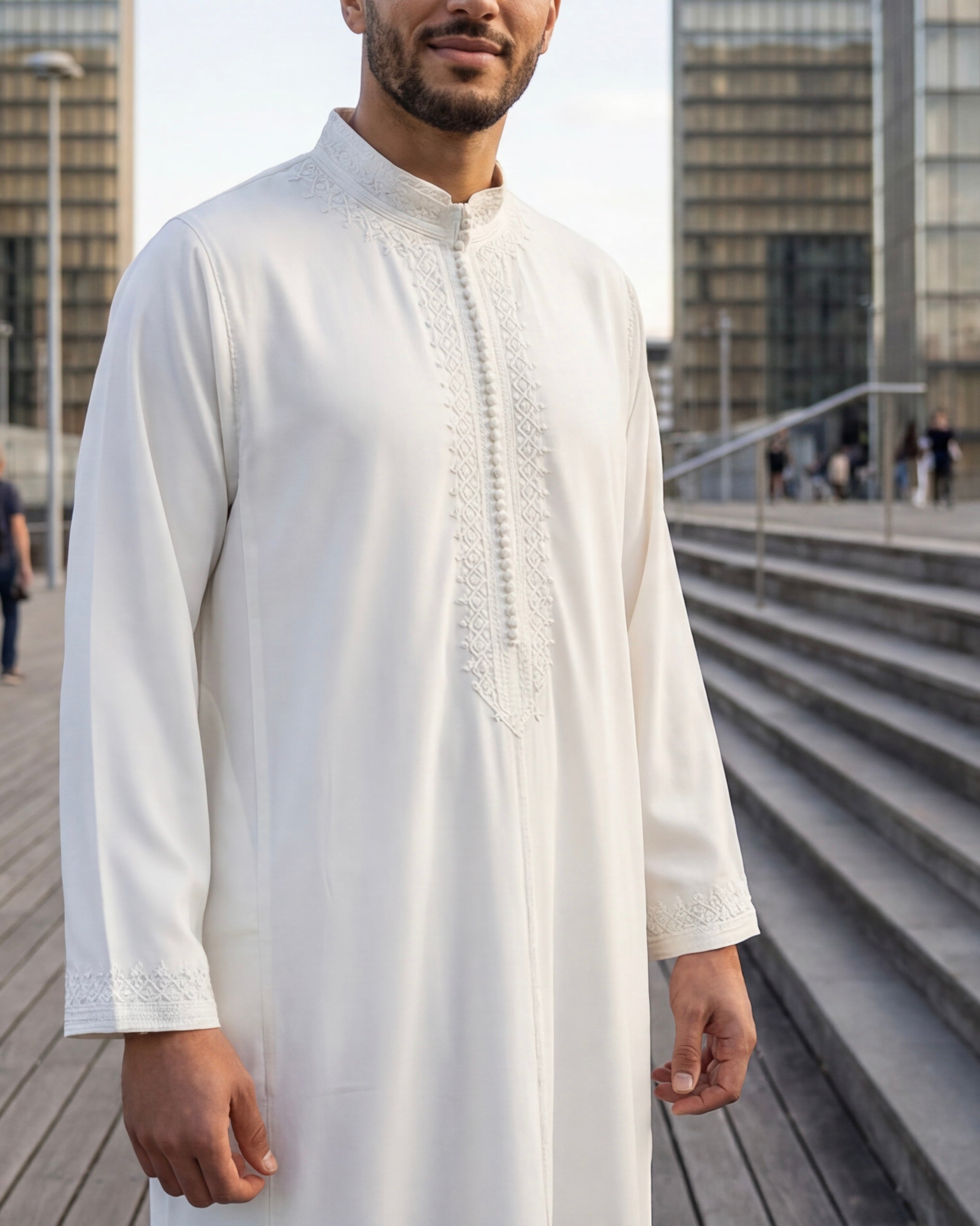 Caftan Younes blanc