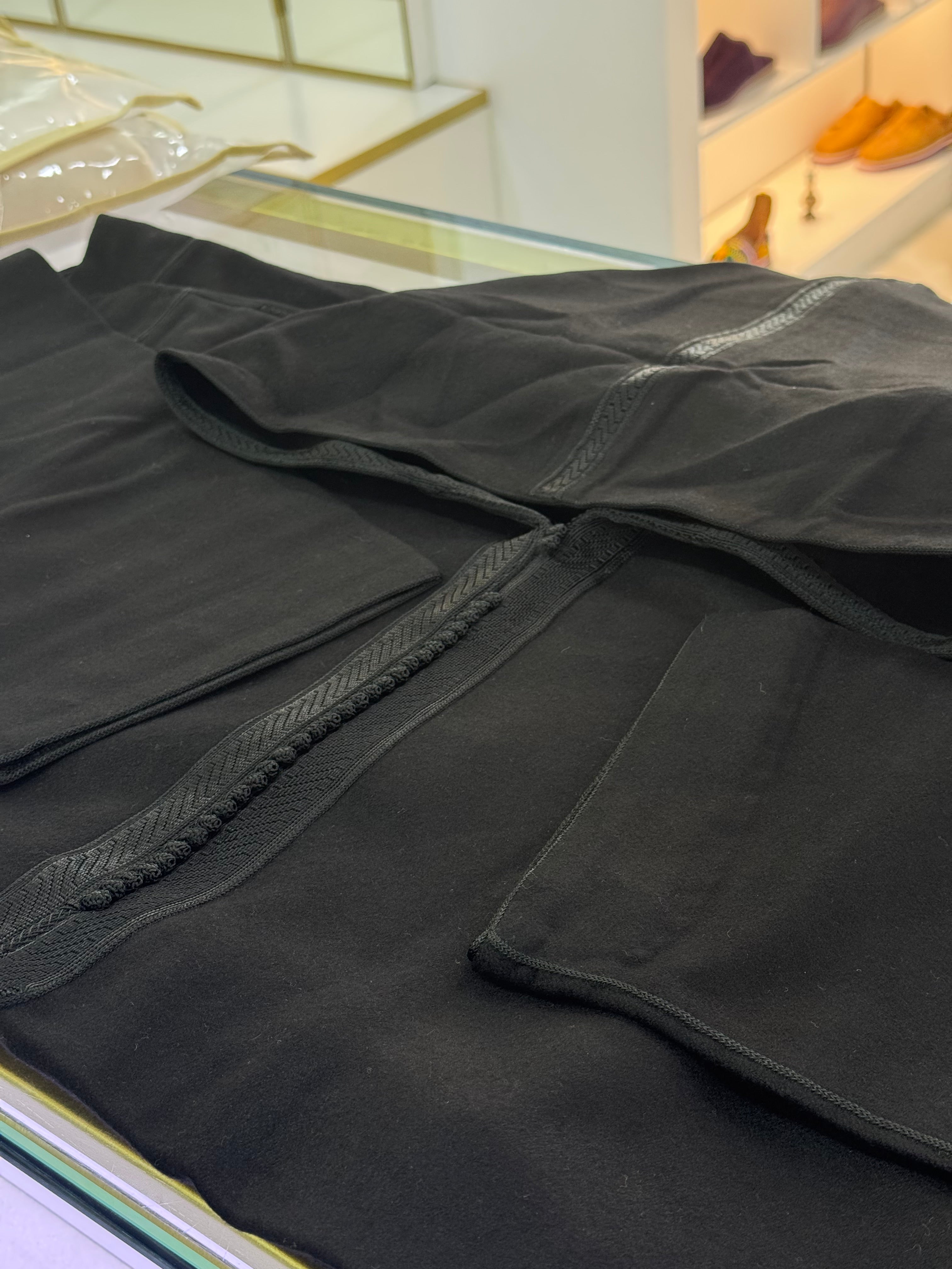 Jellaba noire Cachemire