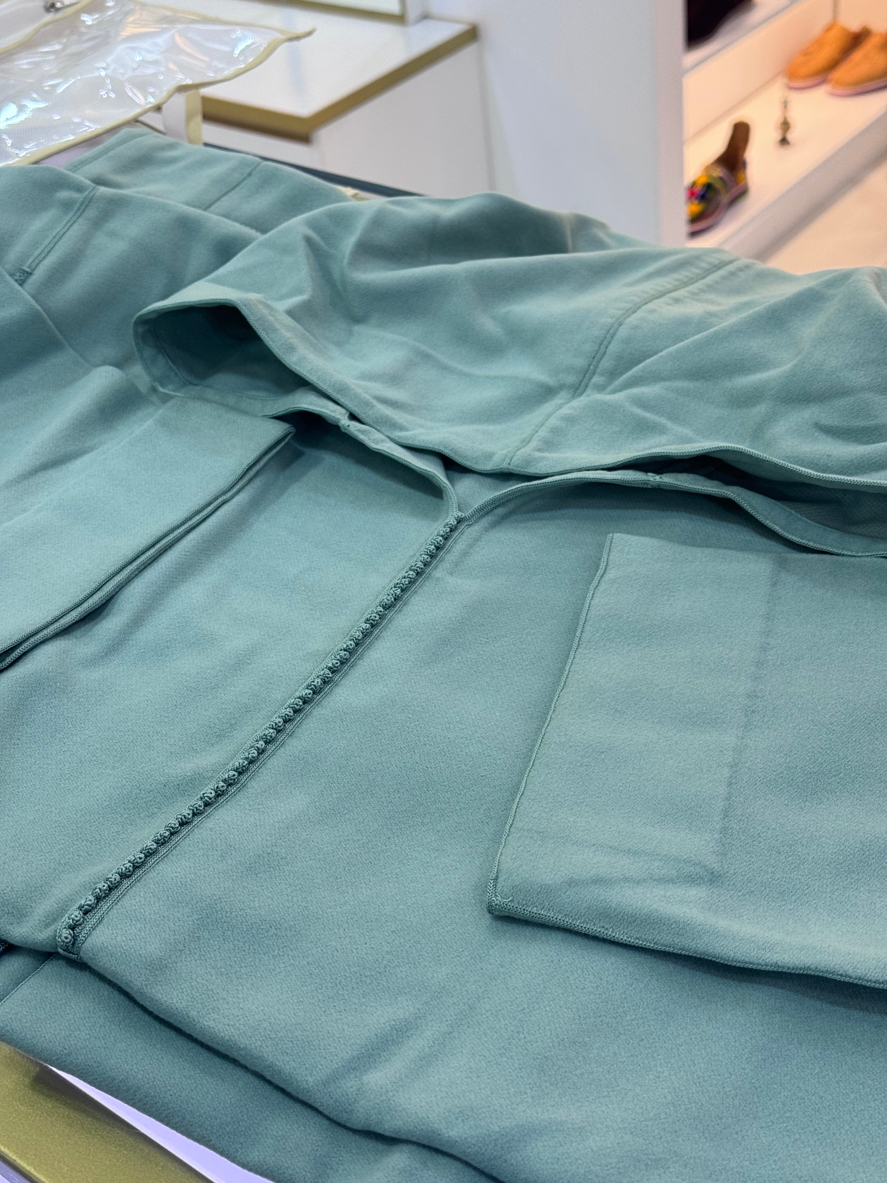 Jellaba vert givré Cachemire