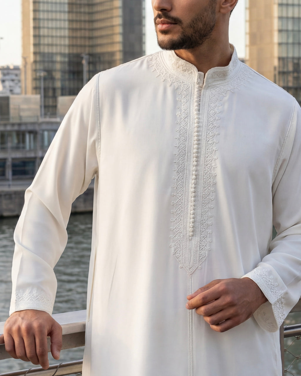 Caftan Younes blanc