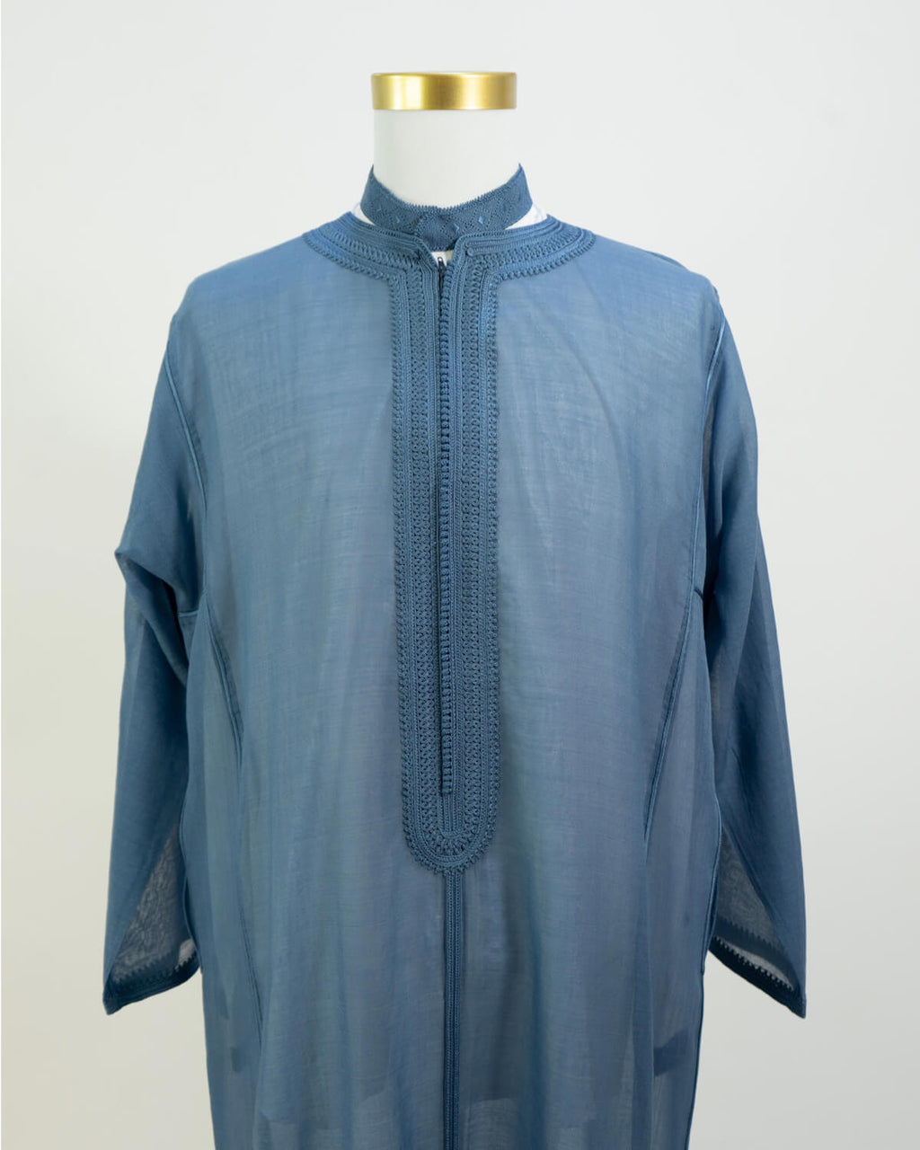 Three-piece handmade caftan, blue