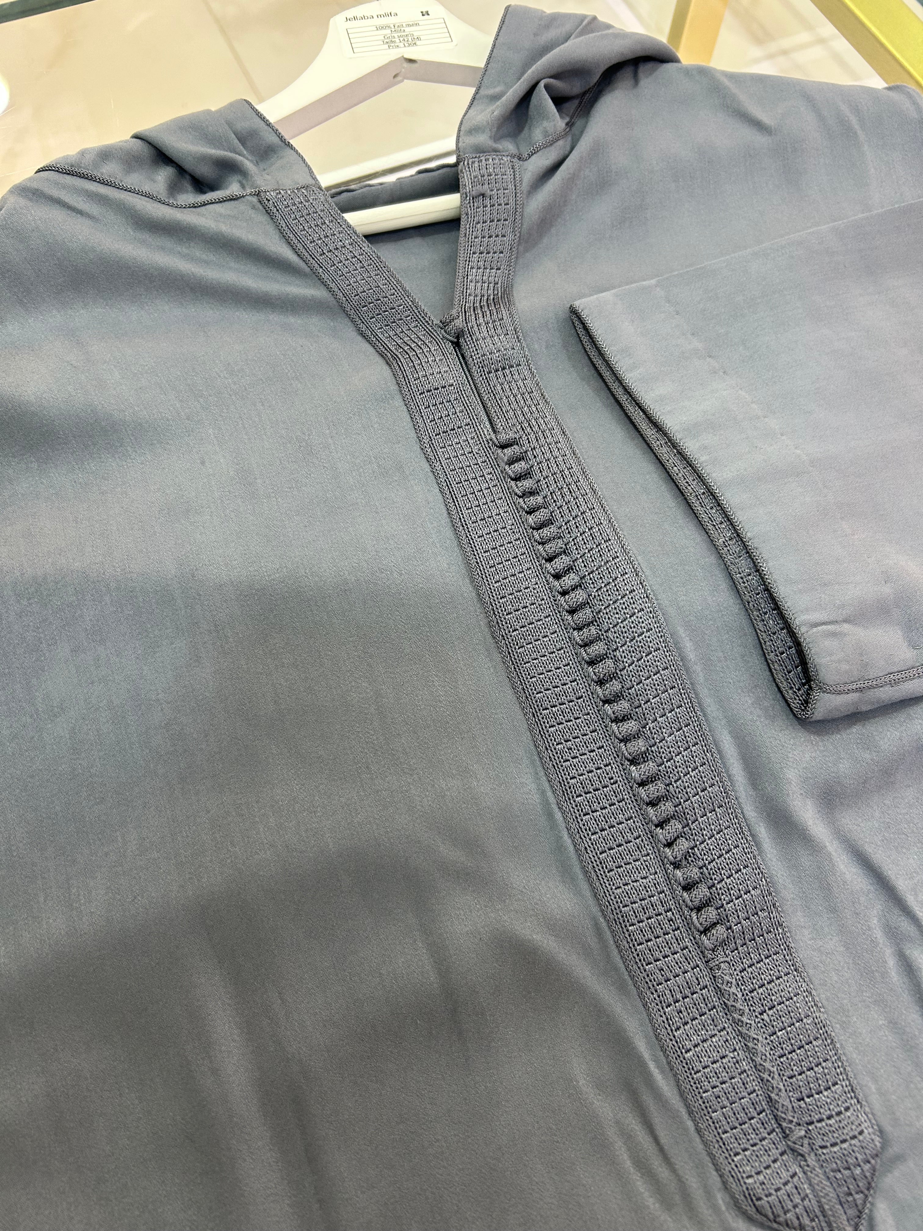 Jellaba grise Mlifa