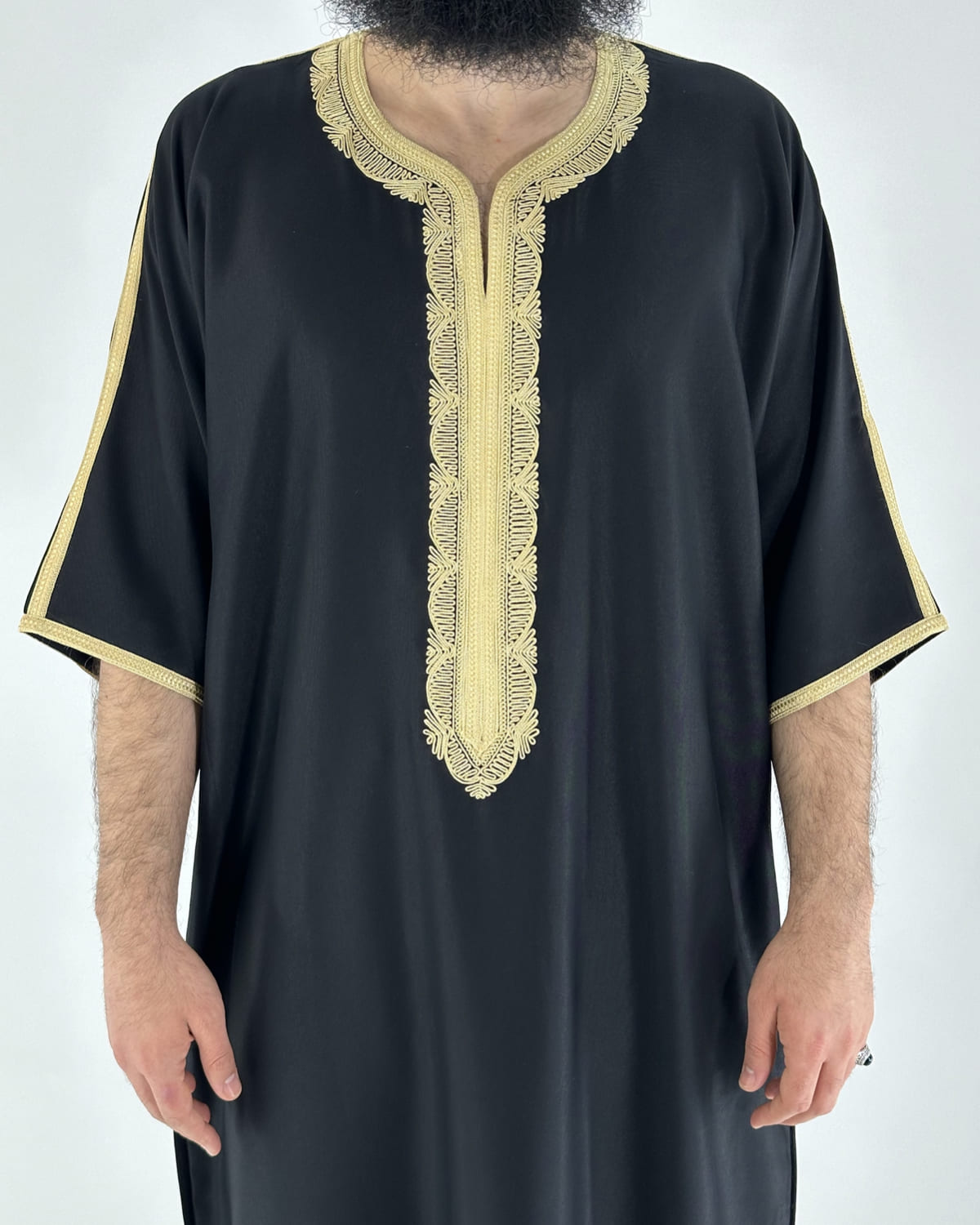 Gandoura Qayim Noire & Or