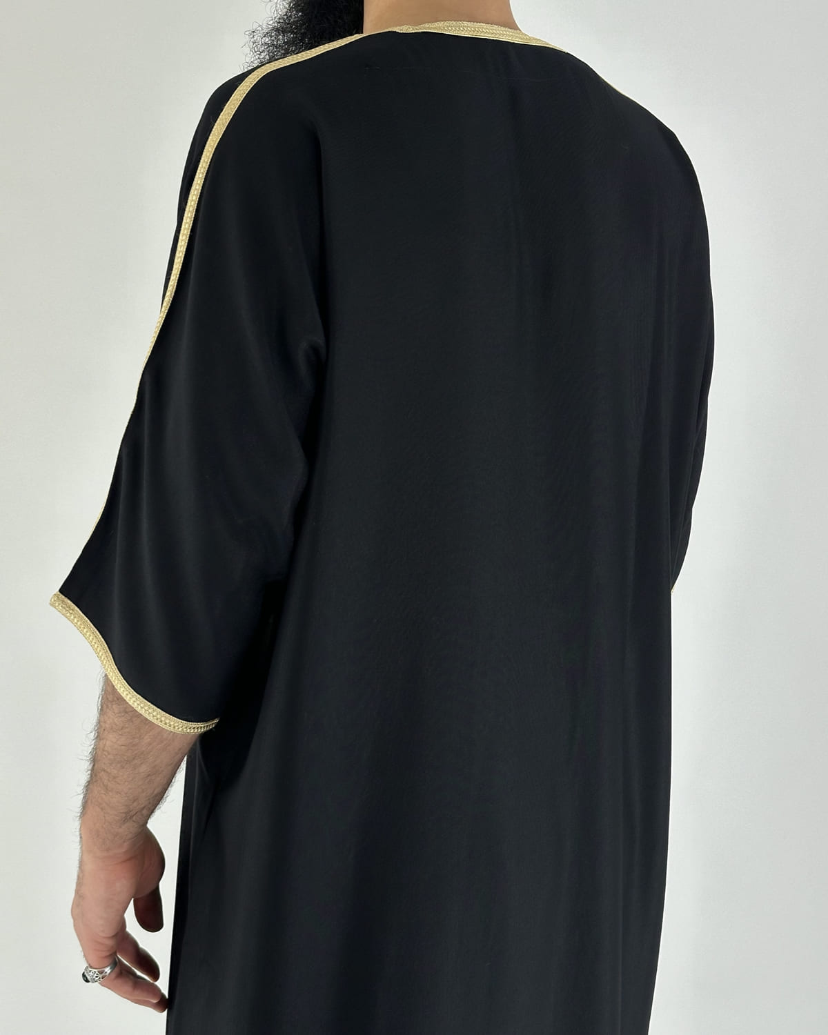 Gandoura Qayim Noire & Or