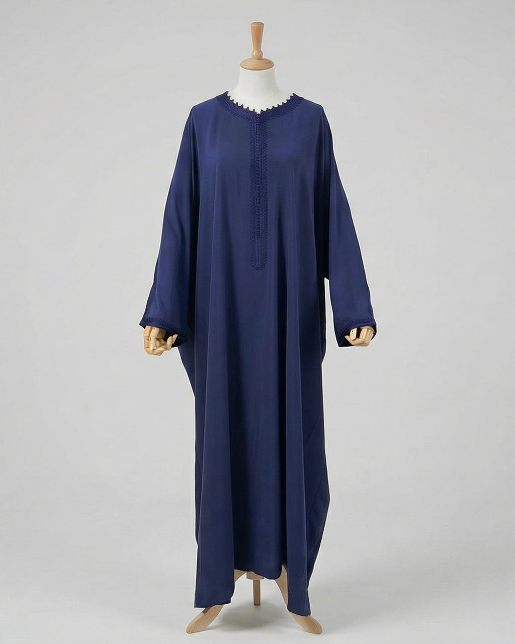 Blauwe abaya met strik