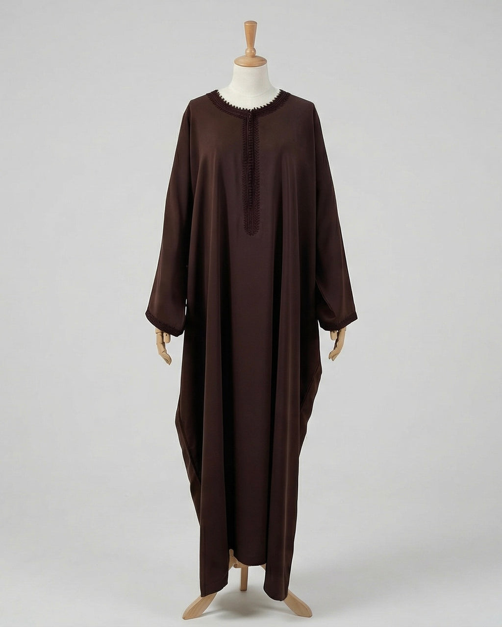 Bruine abaya met vlindersnit