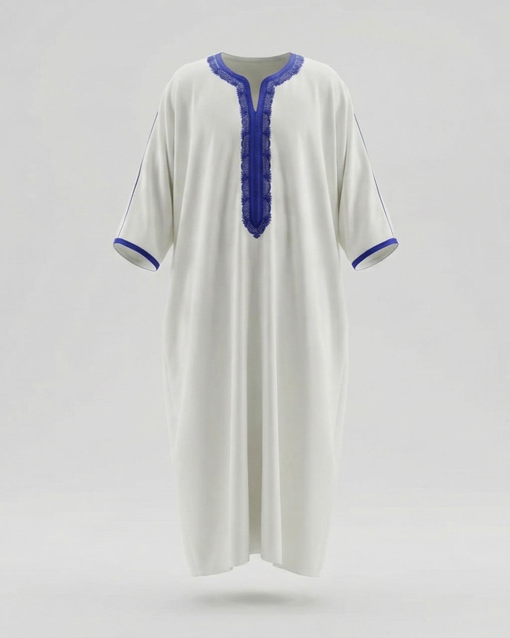 White &amp; Royal Blue Qayim Gandoura