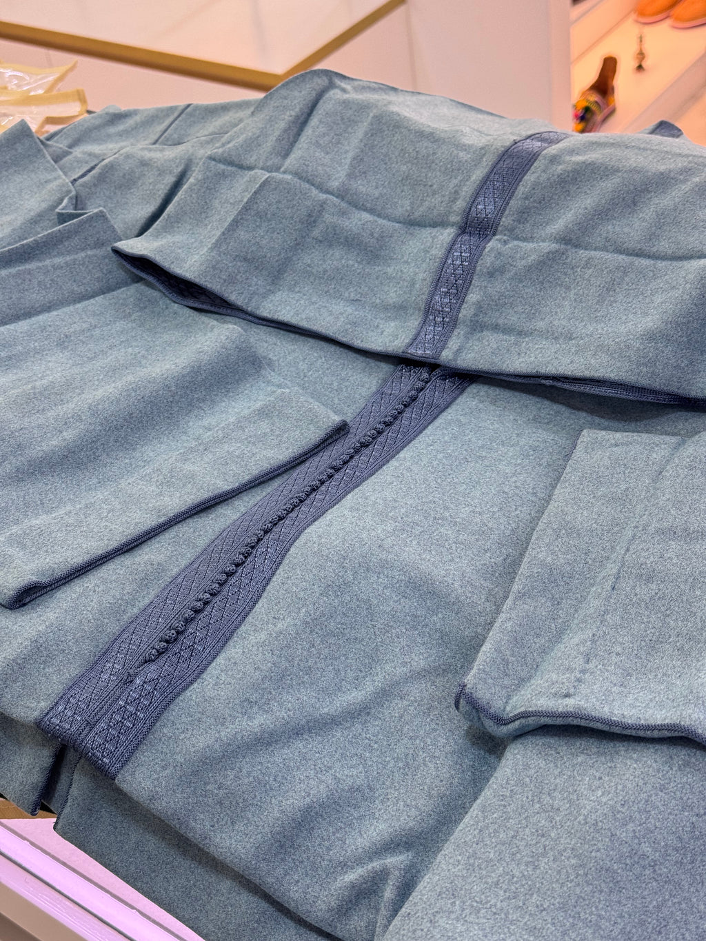 Jellaba bleue Cachemire