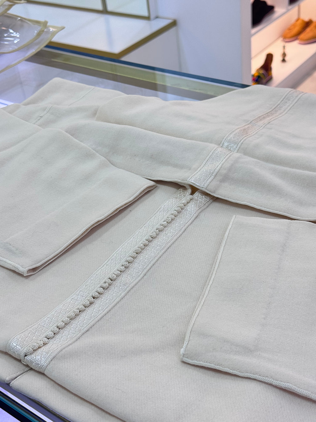 Jellaba blanc crème Laine