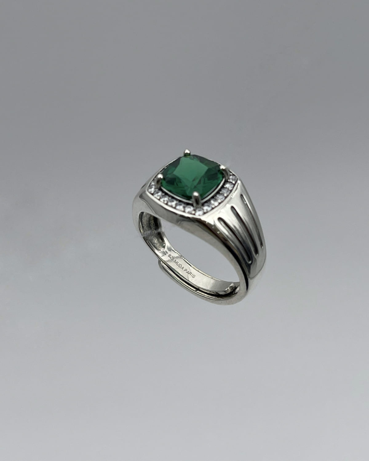 Bague en argent Fatih verte