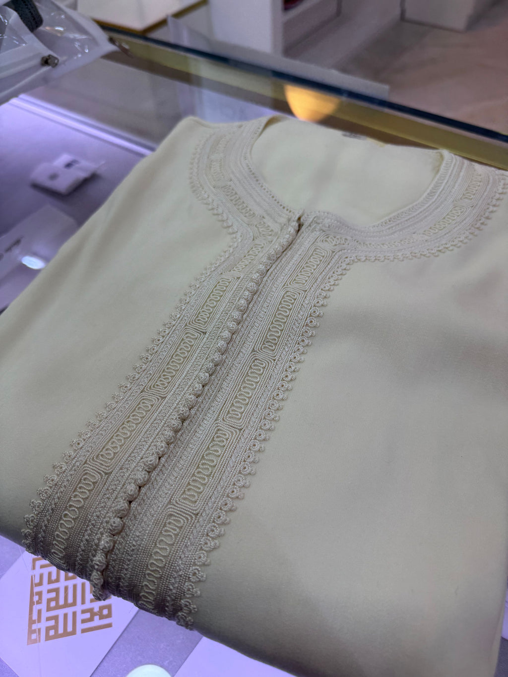 Caftan blanc cassé mlifa