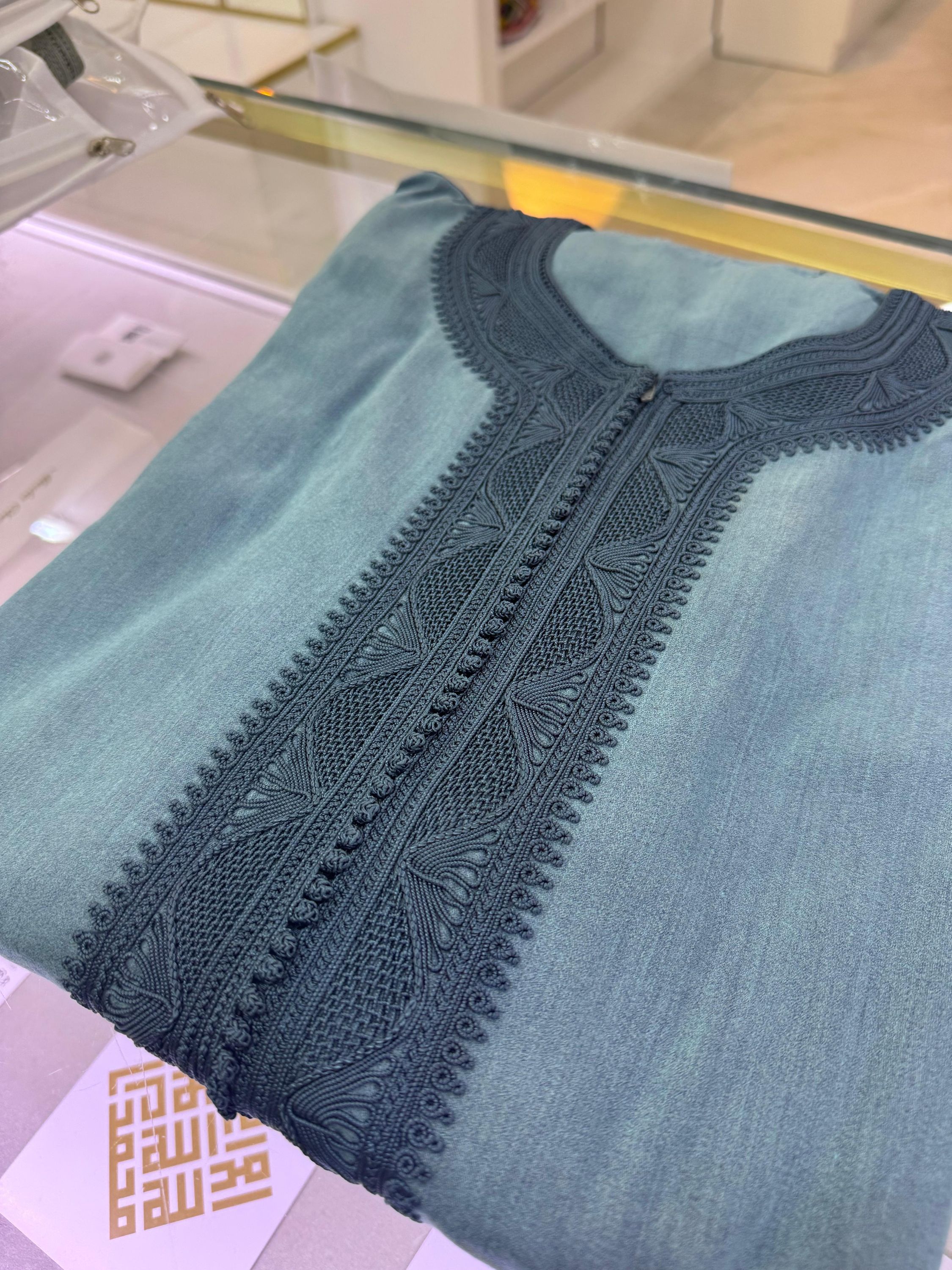 Caftan bleu océan mlifa