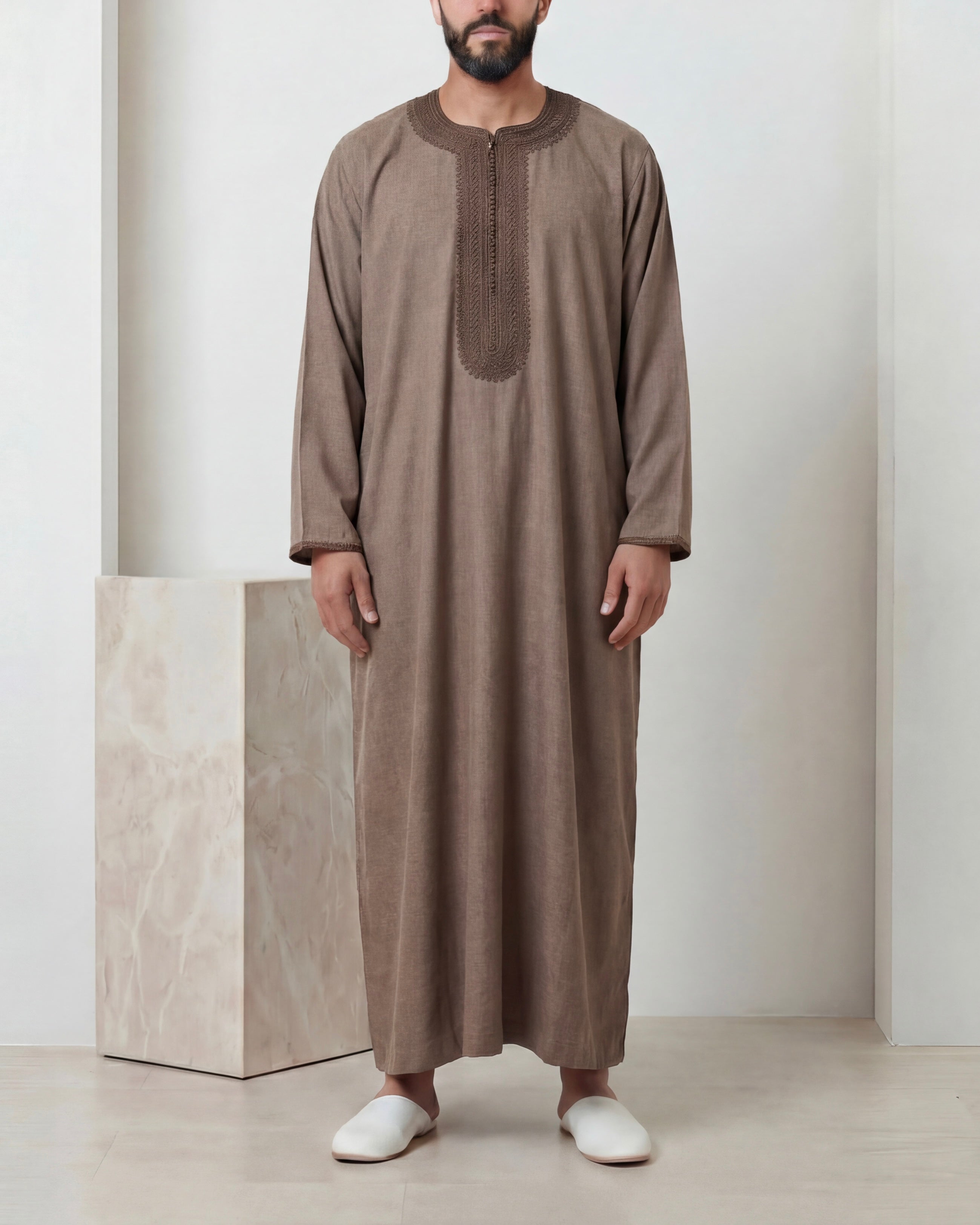 Caftan marron Lin