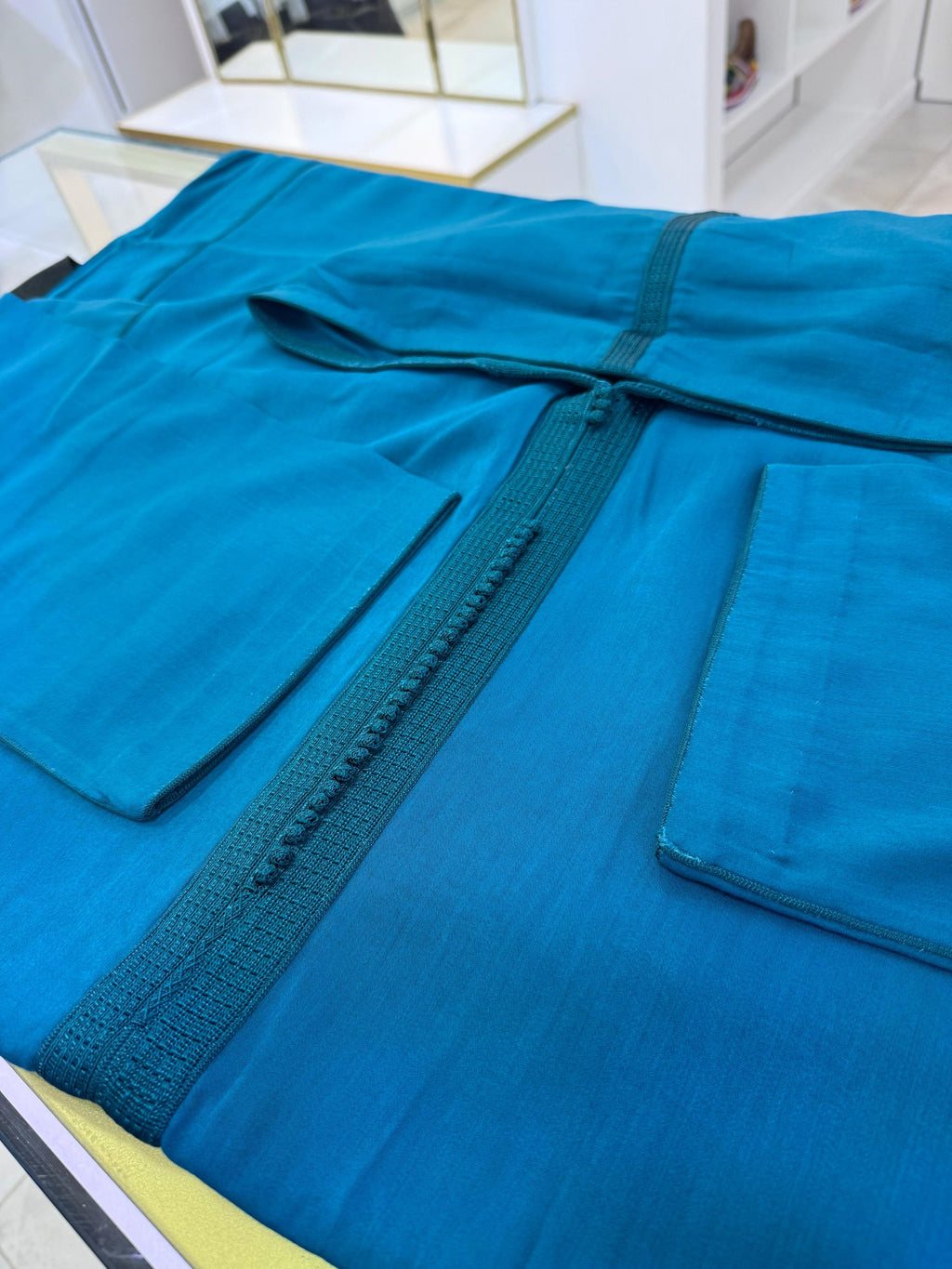 Jellaba bleu canard mlifa