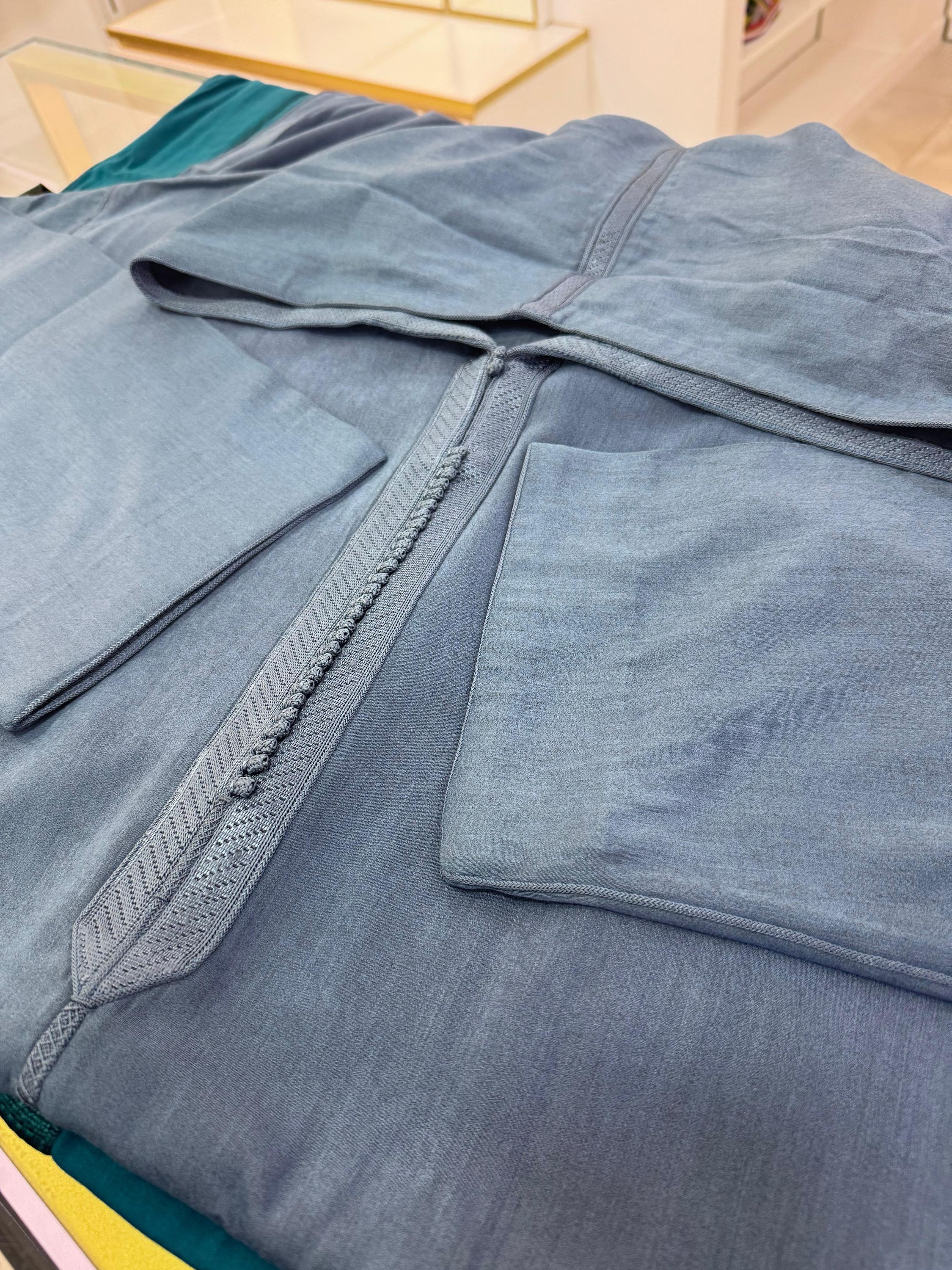 Jellaba bleu jean mlifa