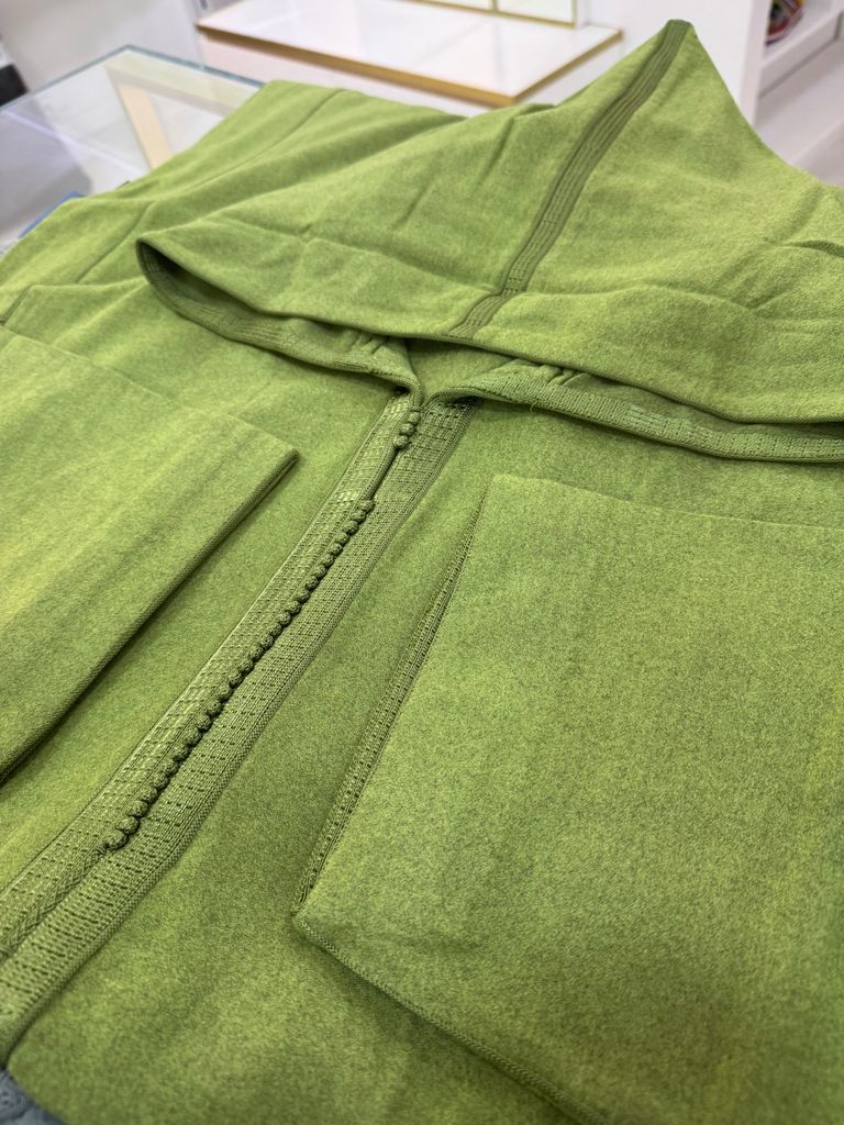 Jellaba verte olive mlifa cachemire