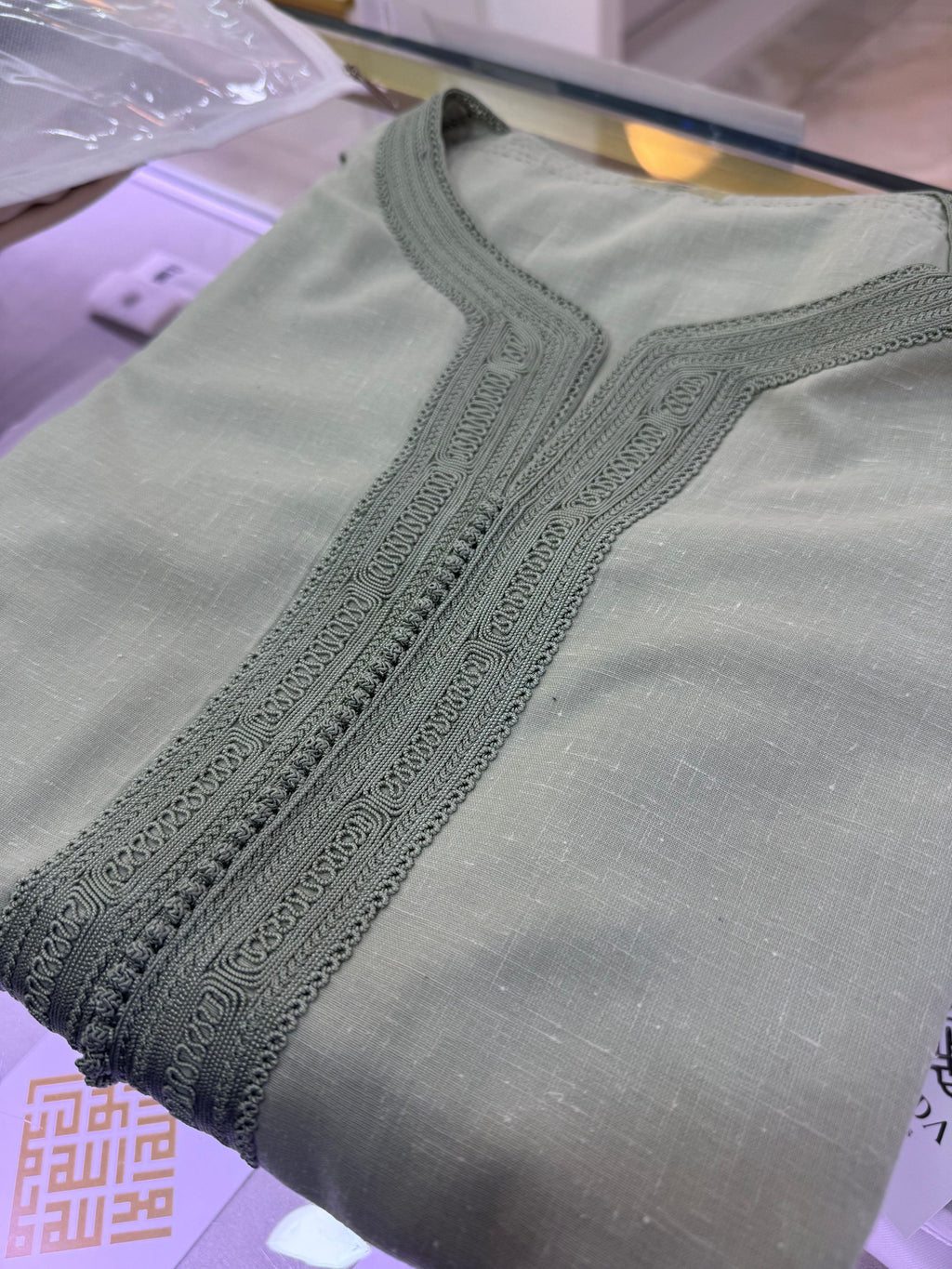Gandoura vert pastel