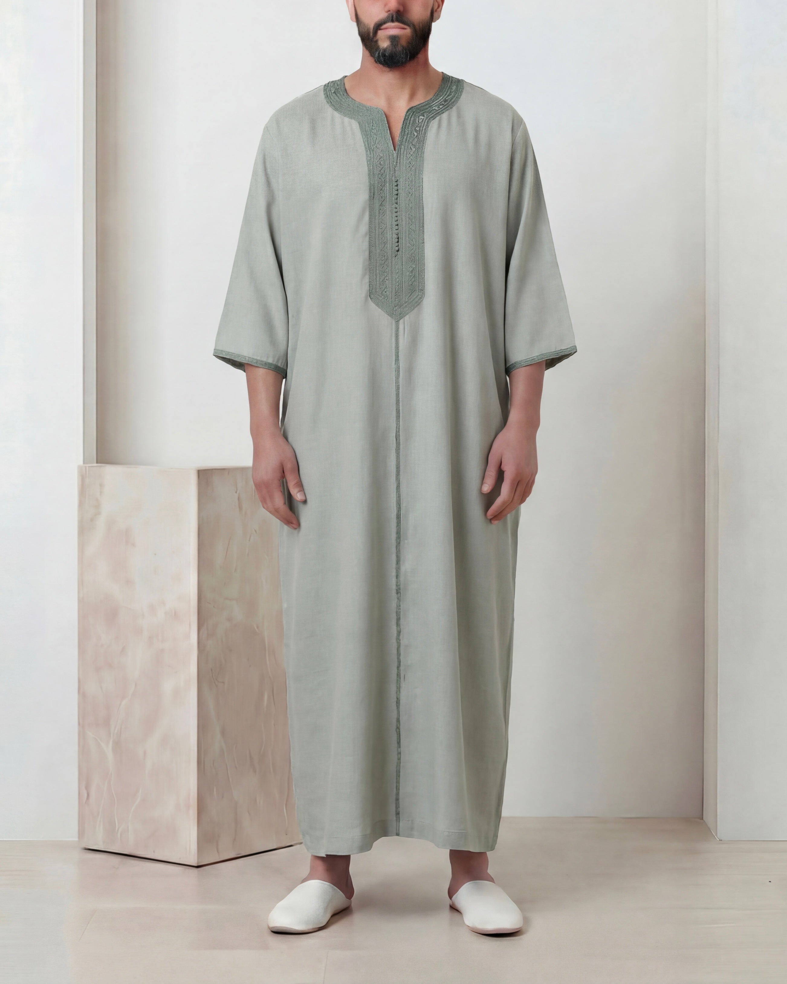 Gandoura vert pastel