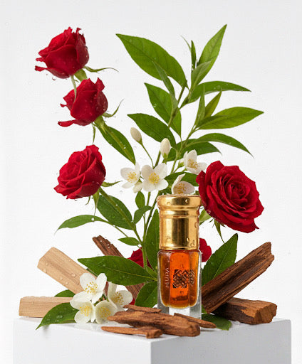 huile-de-parfum mixte matiere concentre de couleur intense vue studio