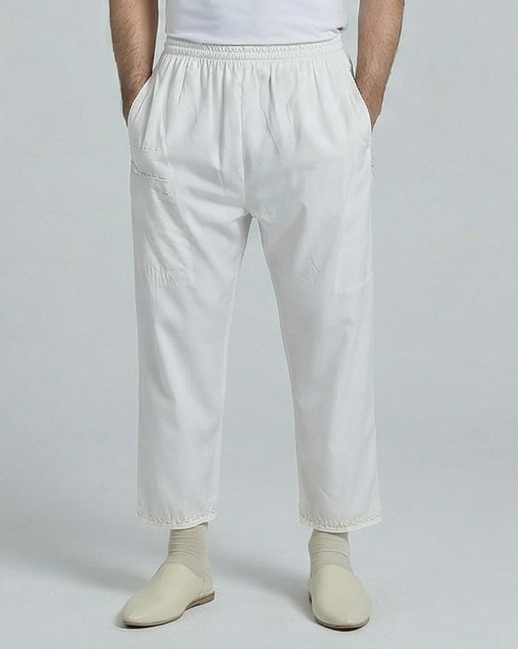 Othman White Ivory Trousers