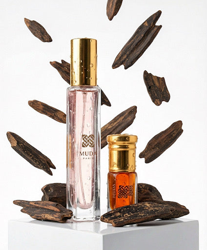 parfum mixte matiere concentre de couleur intense vue studio