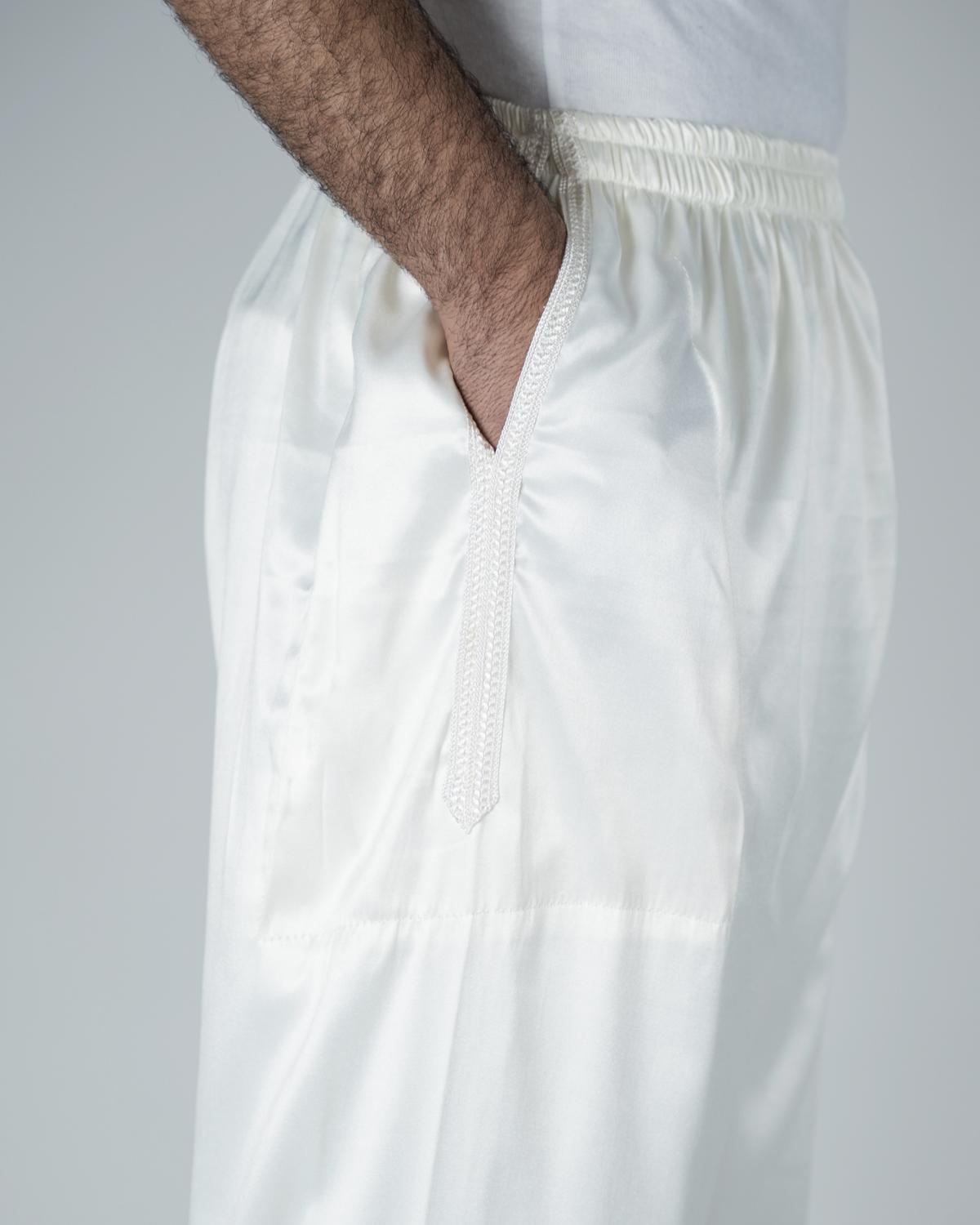 pantalon imran blanc
