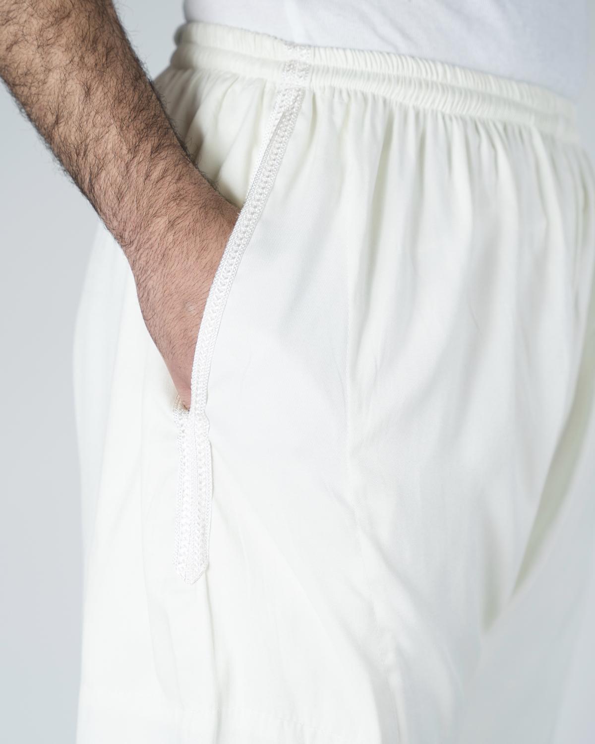 pantalon othman blanc ivoire