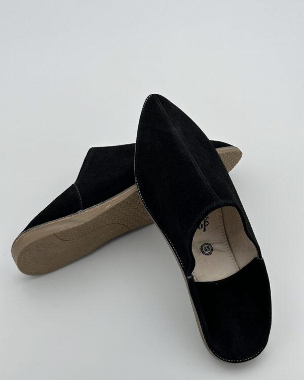 babouches suede black